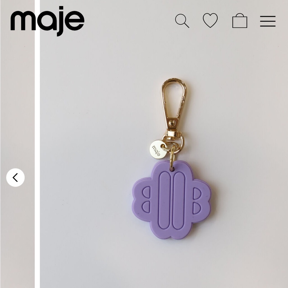 Maje Lavender Key Holder with Gold Clip